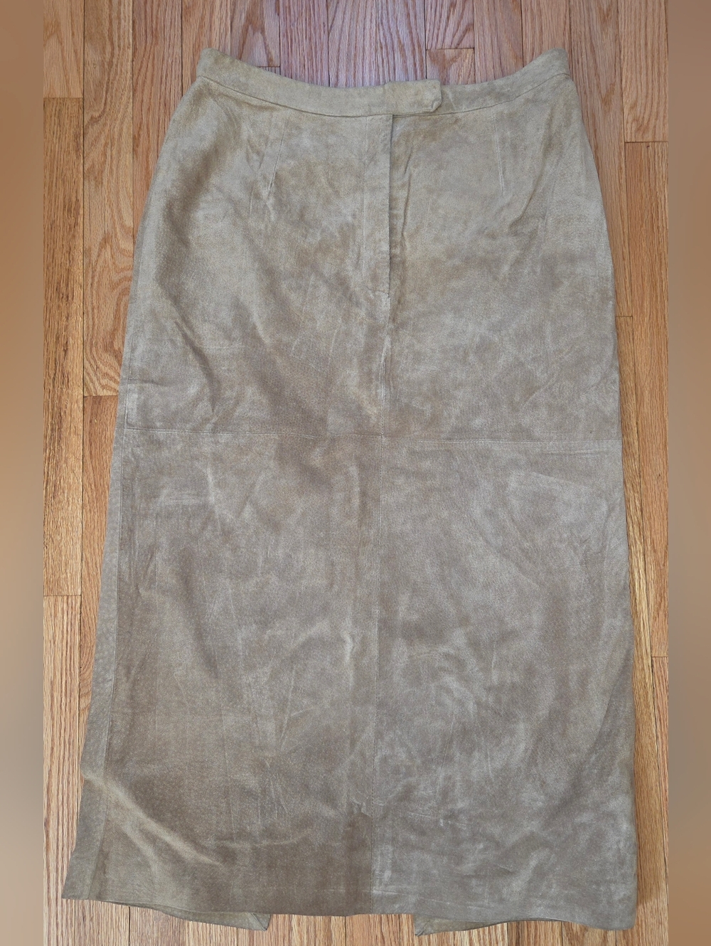 Bagatelle Taupe Genuine Leather Skirt Size 16 Style 3770